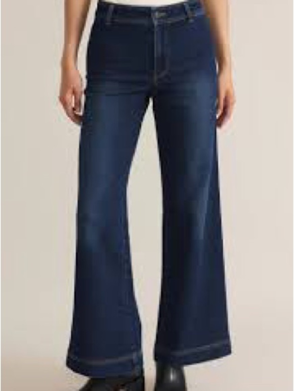 Z Supply Dark Blue Wide-Leg Jeans